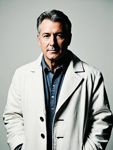 Photorealistic Detailed Studio Portrait of Man in White Coat