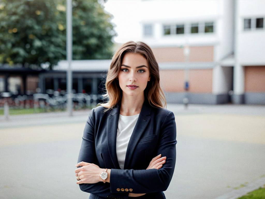 Confident Businesswoman in Urban Setting