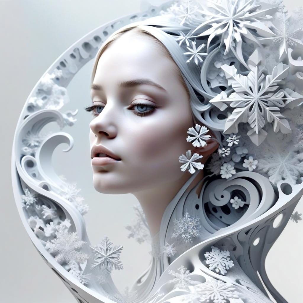 Ethereal Winter Portrait of a Woman Ethereal Winter Portrait of a Woman