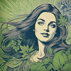 Serene Woman in Nature