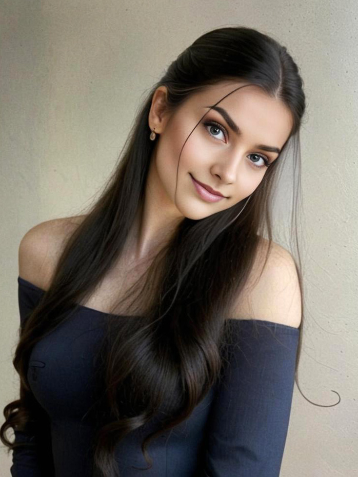 Young Woman with Elegant Smile