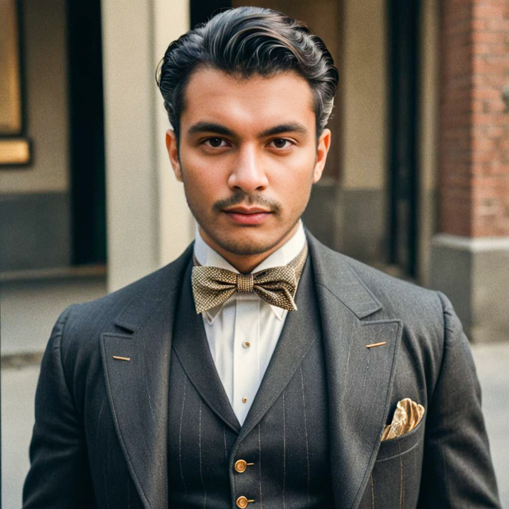 Elegant Man in Vintage Suit