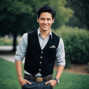 Confident Young Man in Smart Casual Fashion