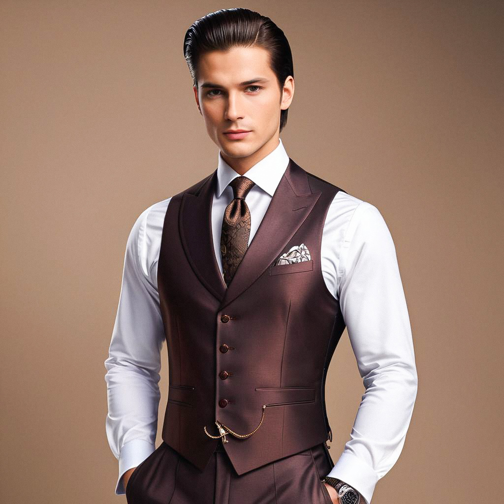 Confident Young Man in Stylish Vest