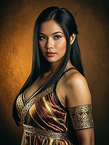Realistic Samui Costume Sexy Cosplay Woman Portrait