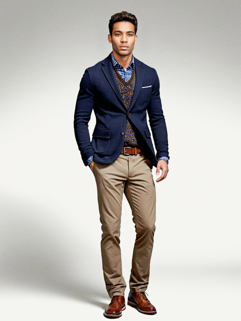 Stylish Young Man in Smart Casual Outfit