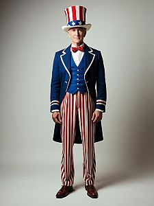 Patriotic Man in Classic Costume