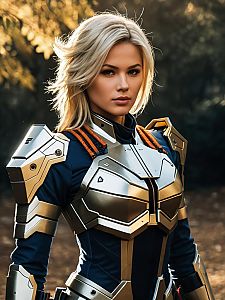 Woman Cosplay Wearing Realistic Raiden Metal Gear Armor Costume