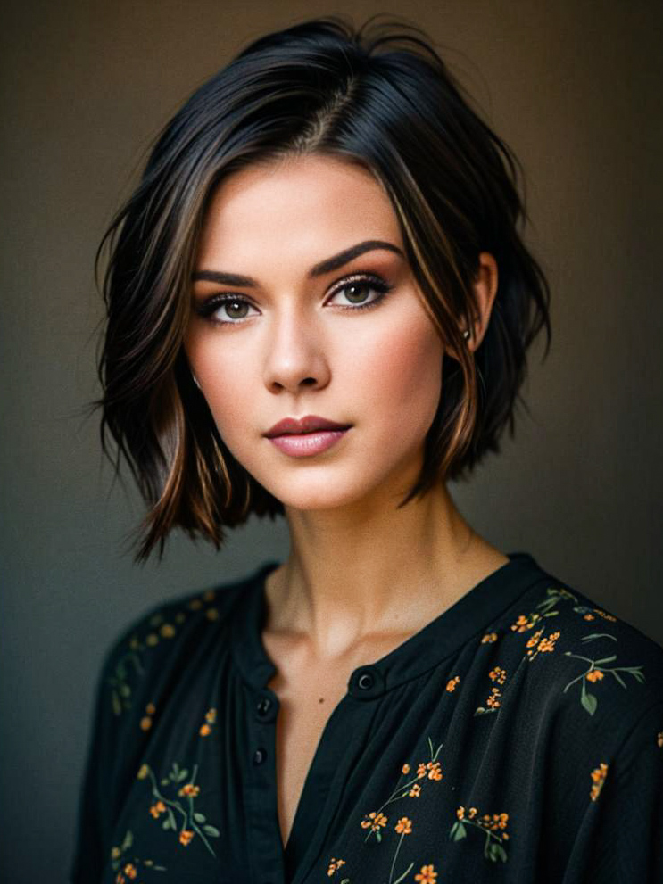 Confident Woman with Bob Hairstyle