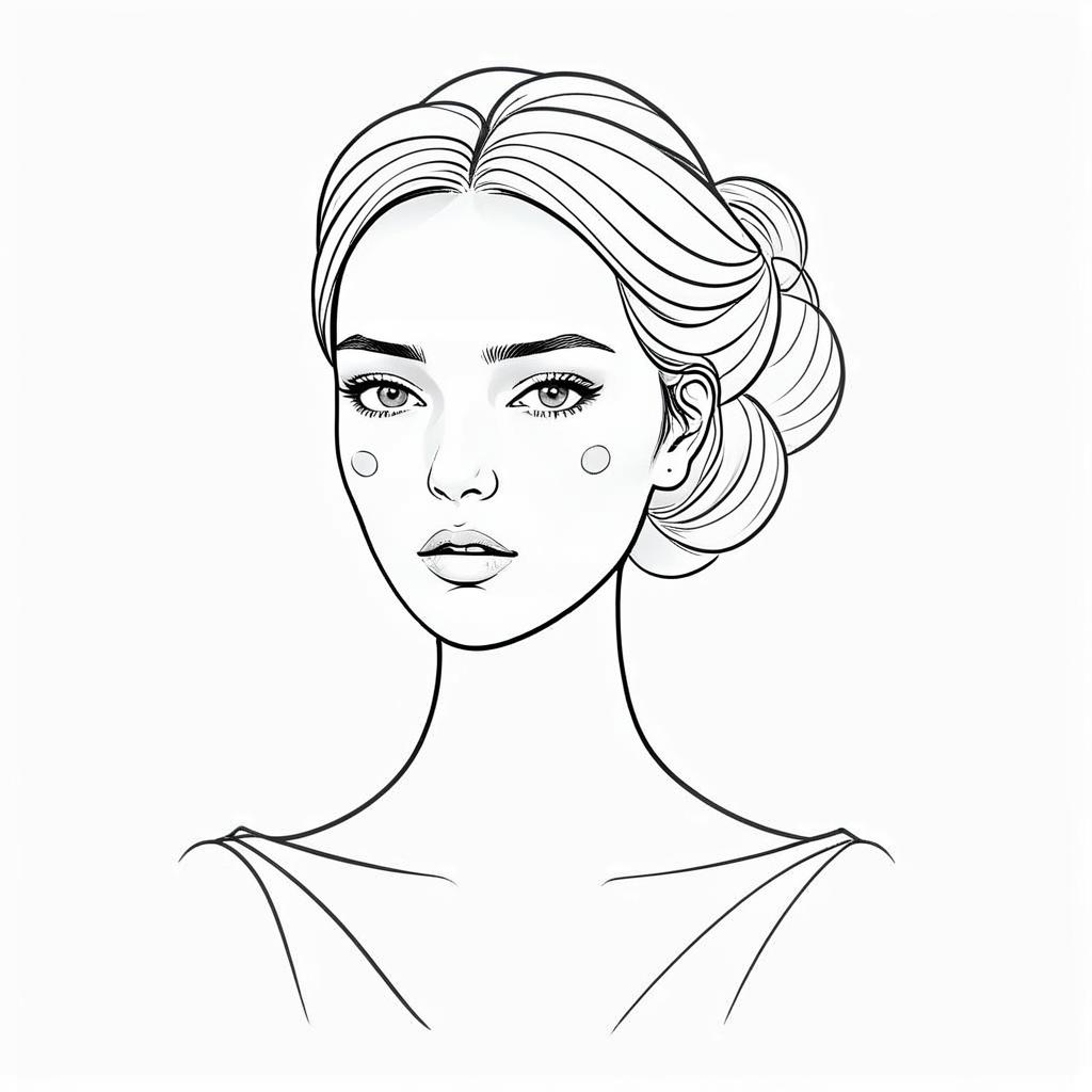 Elegant Black and White Woman Portrait Elegant Black and White Woman Portrait