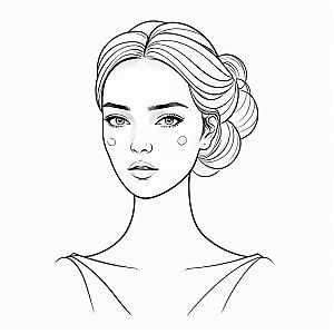Elegant Black and White Woman Portrait