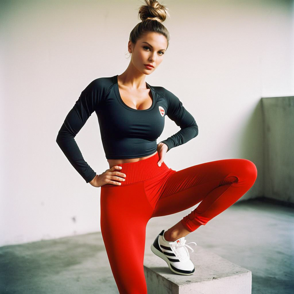 Confident Woman in Stylish Athletic Outfit