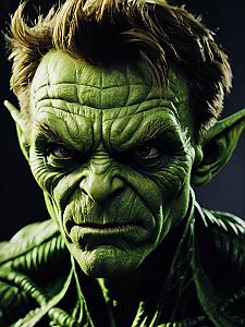 Harry Osborn Green Goblin Close-Up Portrait