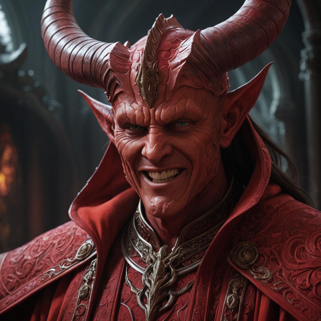 Demonic Emperor in Red Robe