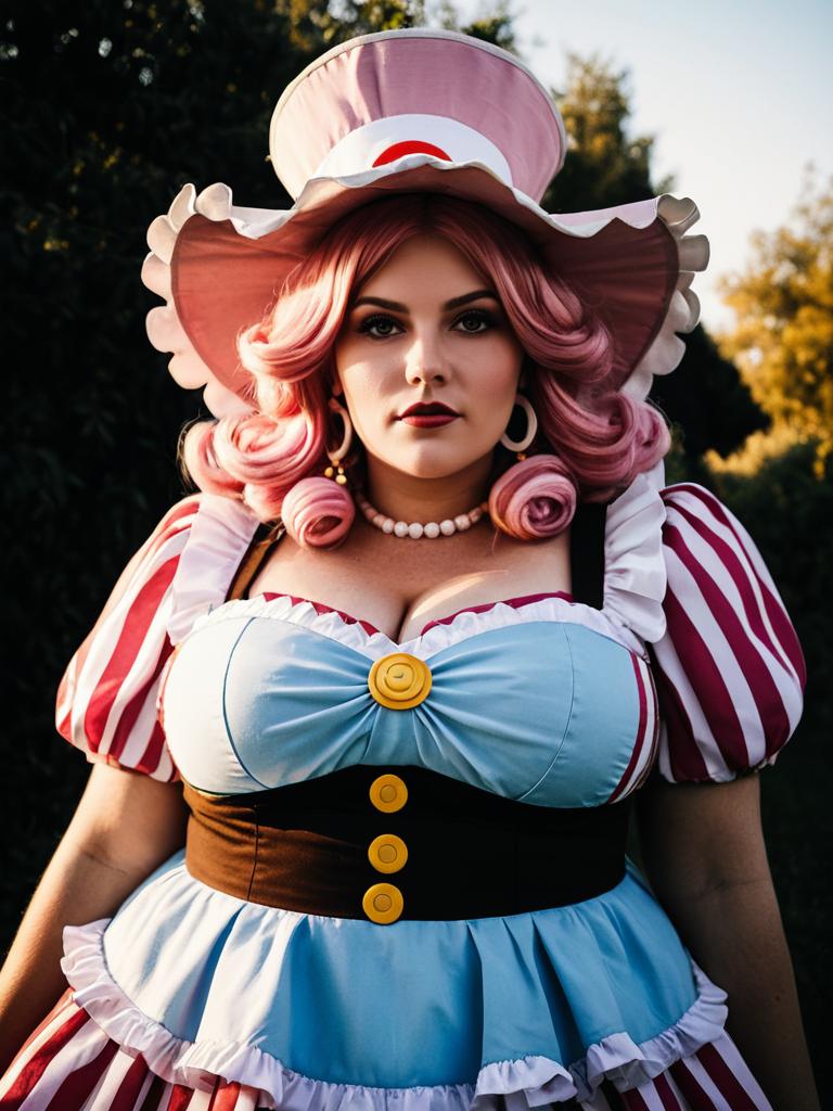 Sexy Cosplay Woman as Charlotte Linlin Big Mom from One Piece