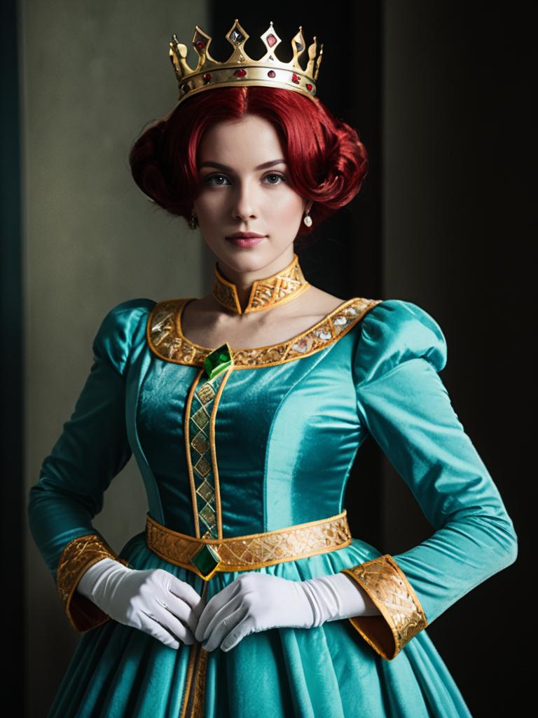 Sexy Cosplay Woman Character Wearing Queen Beryl Costume Realistic Photo