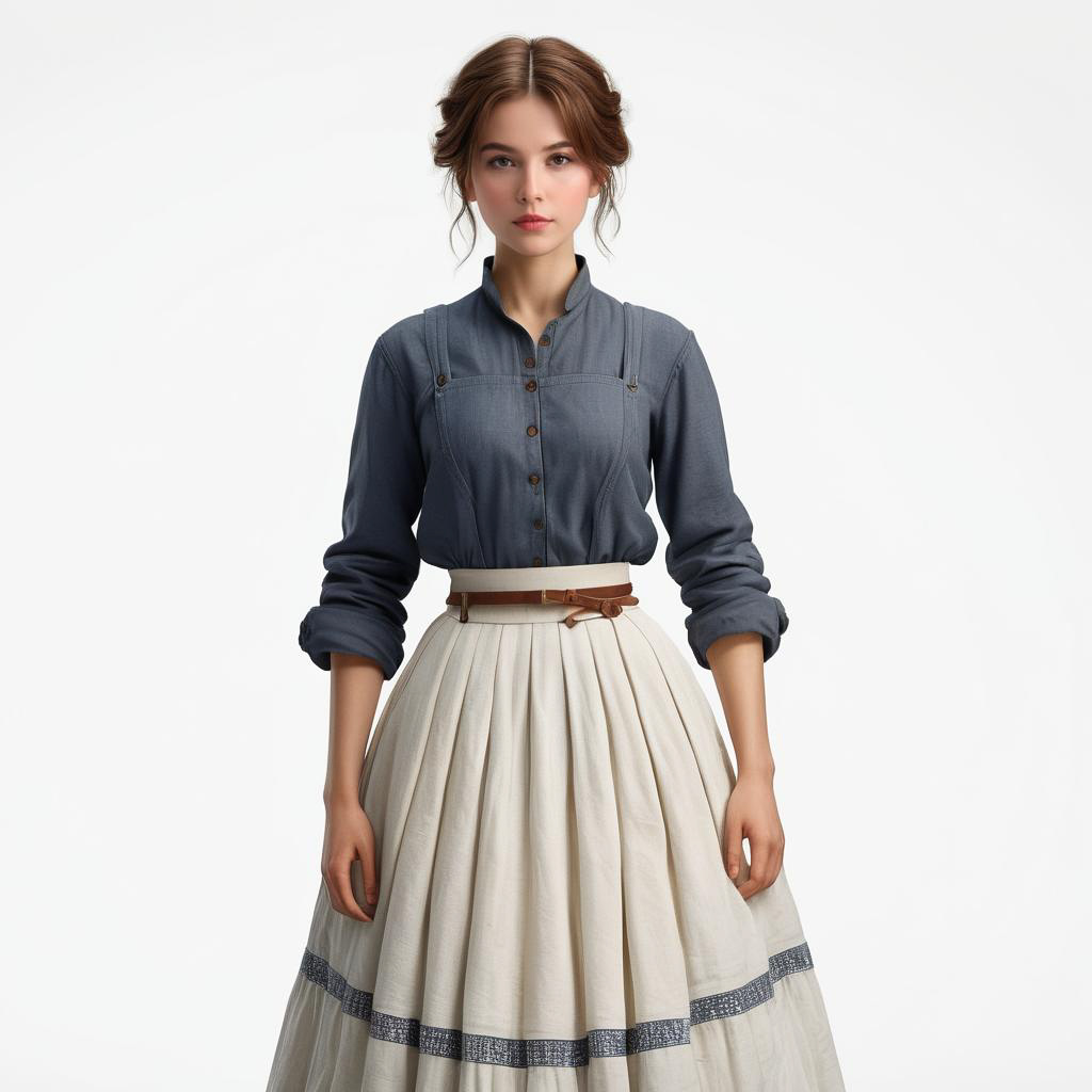 Confident Woman in Vintage Outfit Confident Woman in Vintage Outfit