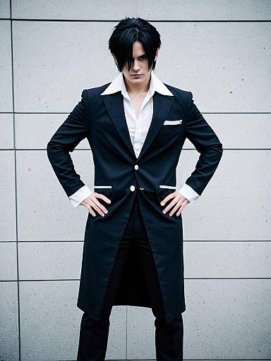 Man Cosplay Chrollo Lucilfer Costume Realistic Photo
