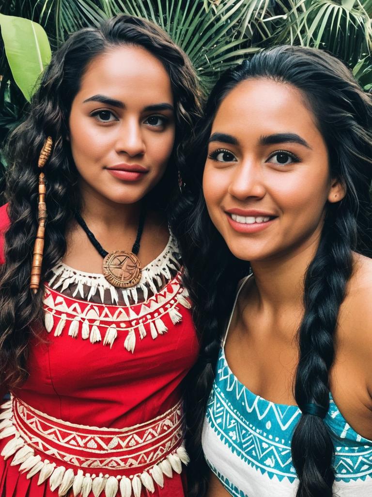 Polynesian Inspired Moana DIY Costume Face Swap Photo