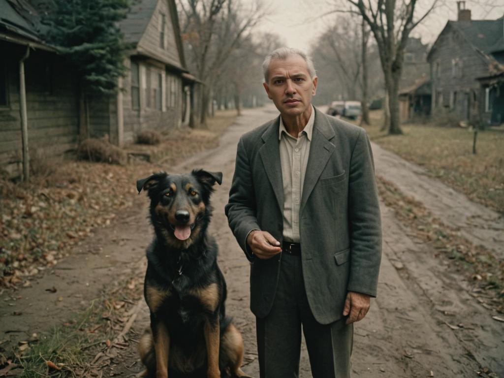 Haunting Human-Dog Hybrid in Abandoned Town