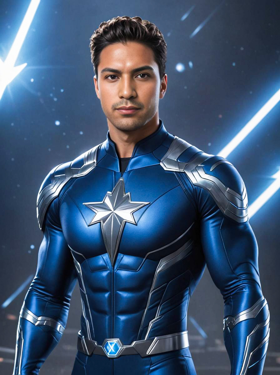 Blue Marvel Costume - Superhero Image