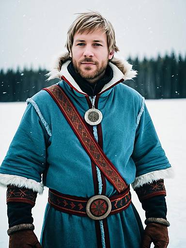 Man in Kristoff Frozen Outfit Costume Cosplay Editorial Photography