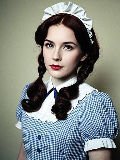 Realistic Dorothy Unsworth Cosplay Woman in Blue Gingham Dress