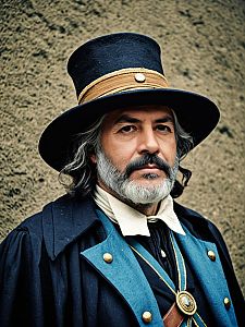 Man in Grant Historical Costume at Festival Portrait Cosplay