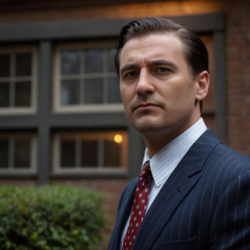 Confident Man in Classic Suit Outdoors