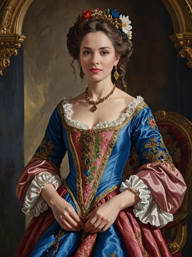 Luxurious Aristocratic Woman Portrait