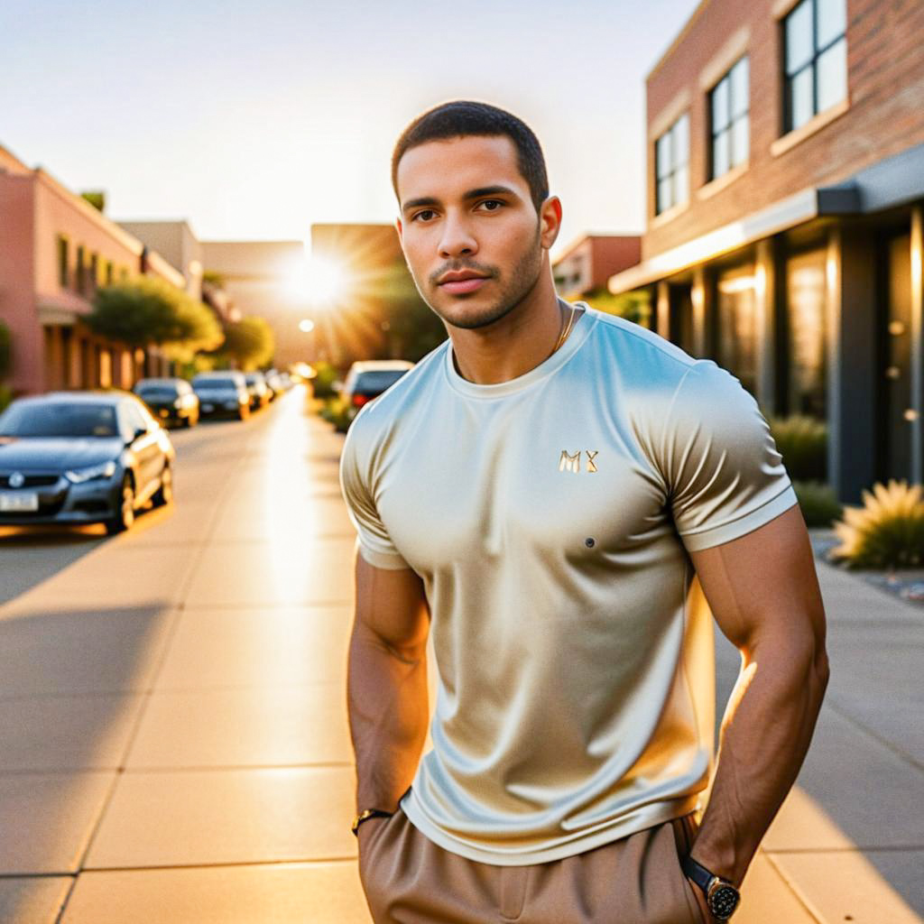 Confident Young Man in Urban Setting