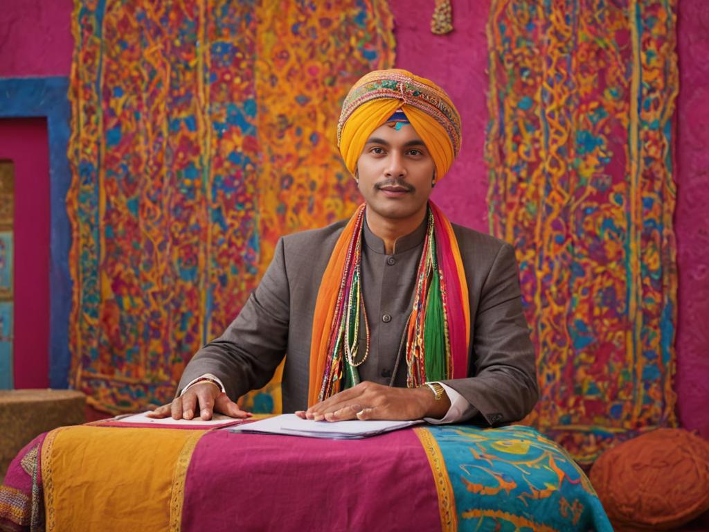 Man in Traditional Indian Attire