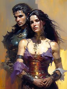 Fantasy Armor Couple Digital Painting