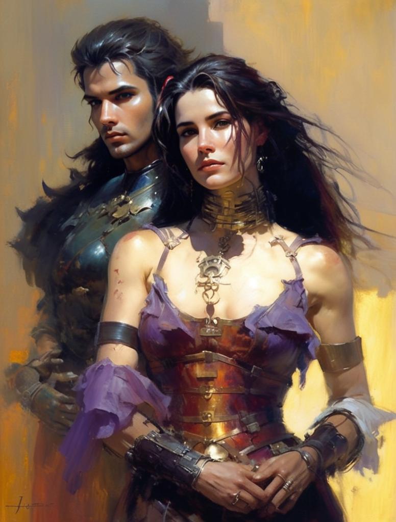 Fantasy Armor Couple Digital Painting