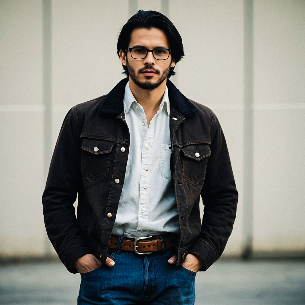 Confident young man in stylish outfit