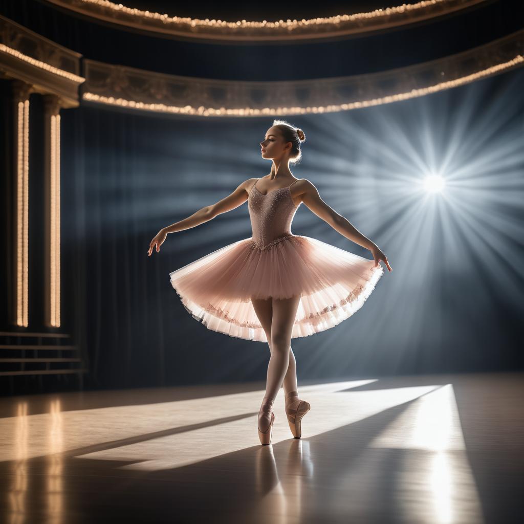 Elegant Ballerina on Stage