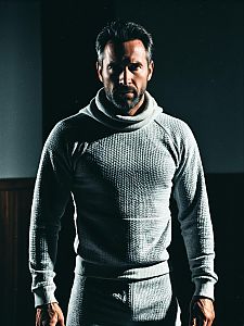 Man in Thermal Underclothes Costume Cinematic Photorealistic Photo