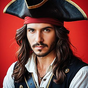 Elaborate Pirate Costume Portrait