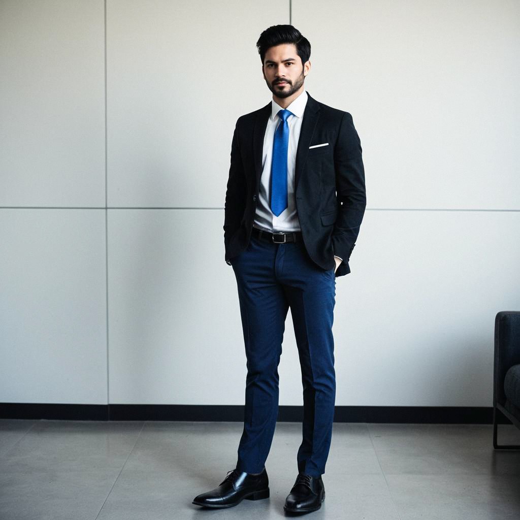 Confident Man in Corporate Casual Style