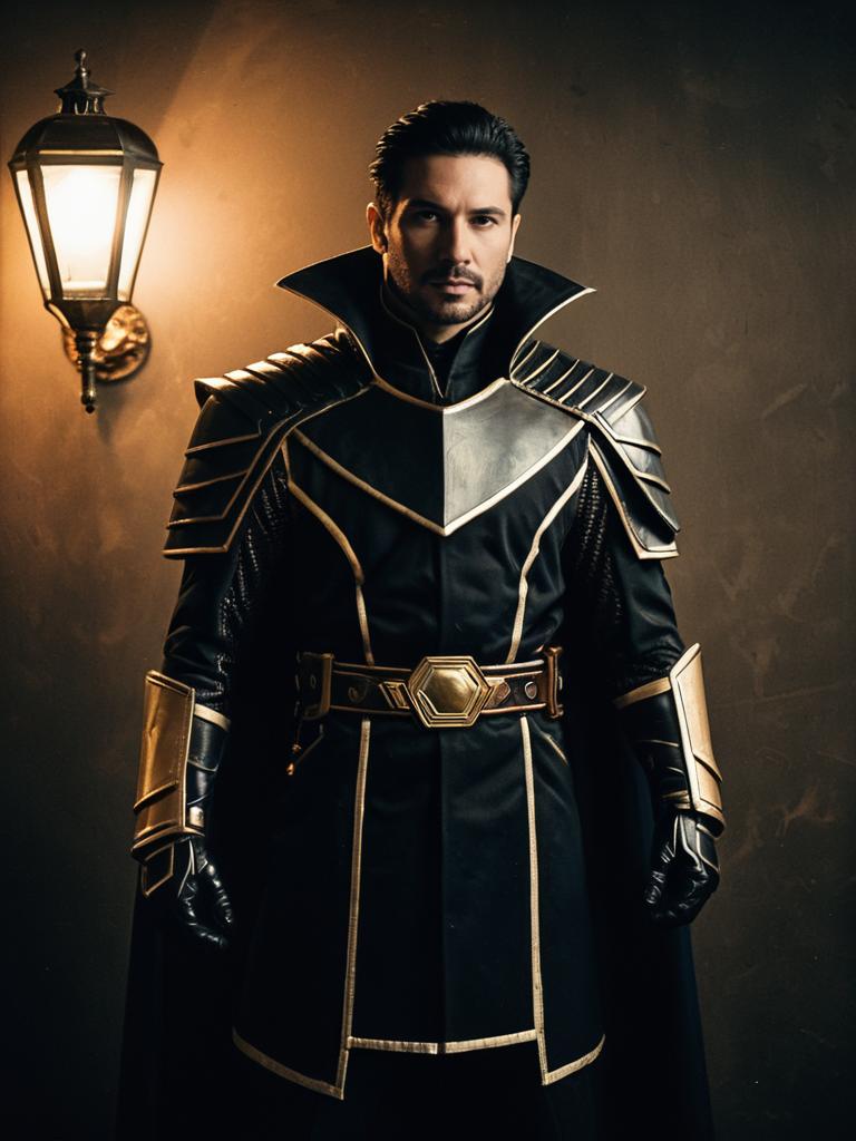 Realistic Adrian Shephard Cosplay Man in Fantasy Tactical Armor