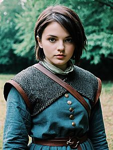 Realistic Arya Stark Costume Woman Cosplay Photo Outdoors