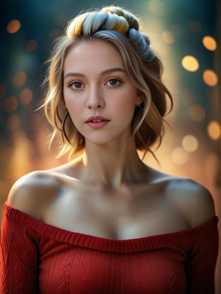 Young Woman Portrait with Dreamy Bokeh