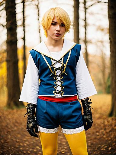 Monoyoshi Sadamune Cosplay in Autumn Forest Setting