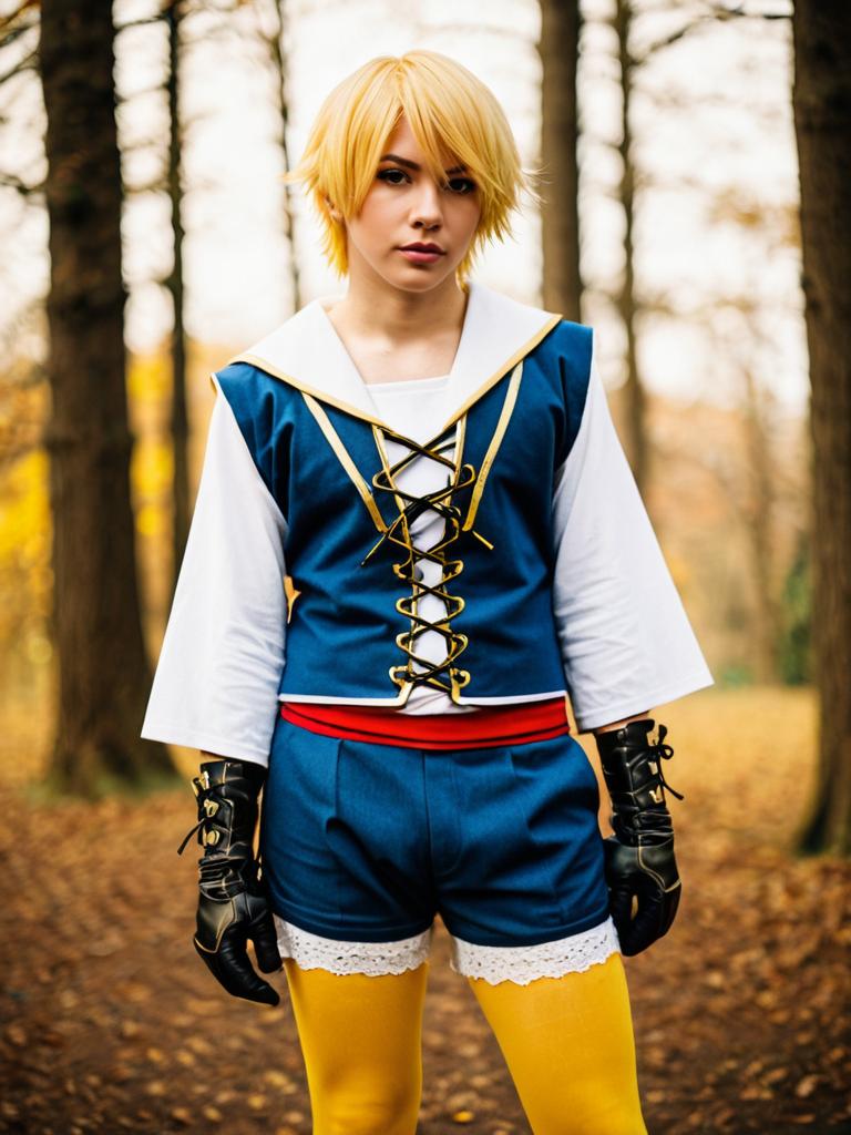 Monoyoshi Sadamune Cosplay in Autumn Forest Setting