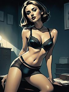 Confident Woman in Fashionable Lingerie