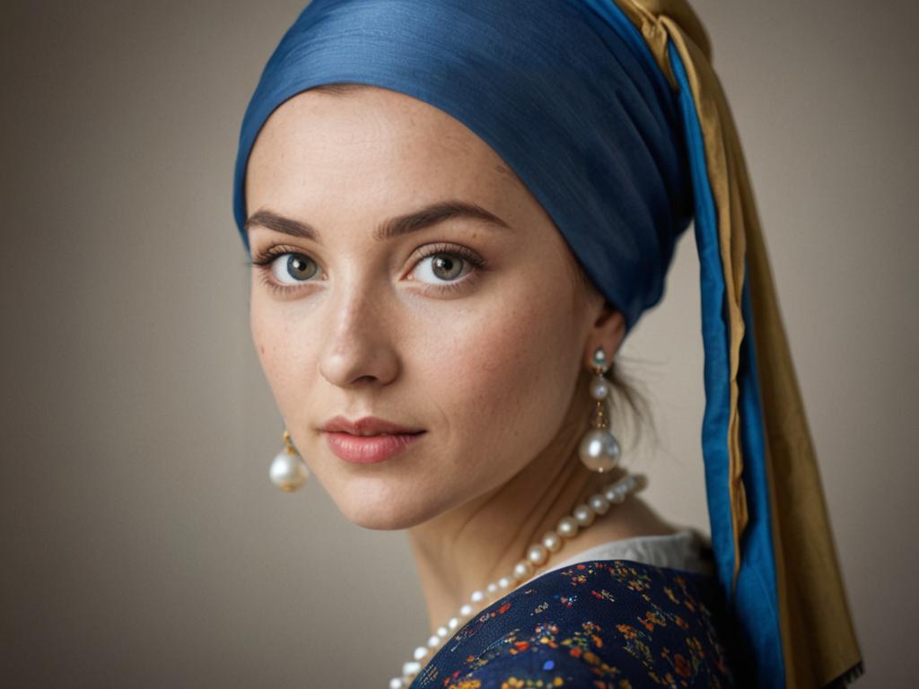 Woman Inspired by 'Girl with a Pearl Earring'