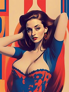 Stylized Digital Portrait of a Woman