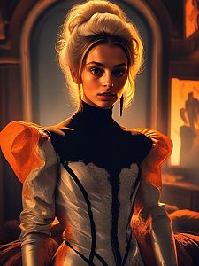 Elegant Vintage-Inspired Portrait of a Woman