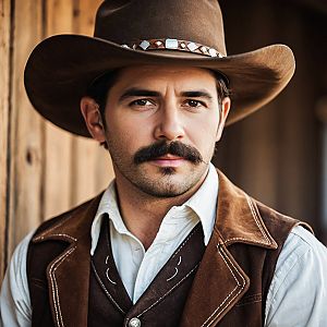 Cowboy in Classic Western Attire