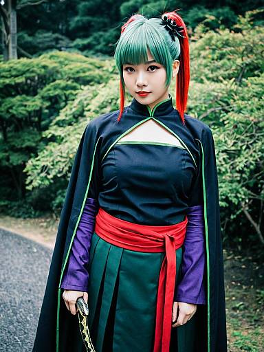 Adagumo Saragimaru Woman Cosplay Outdoor Realistic Portrait